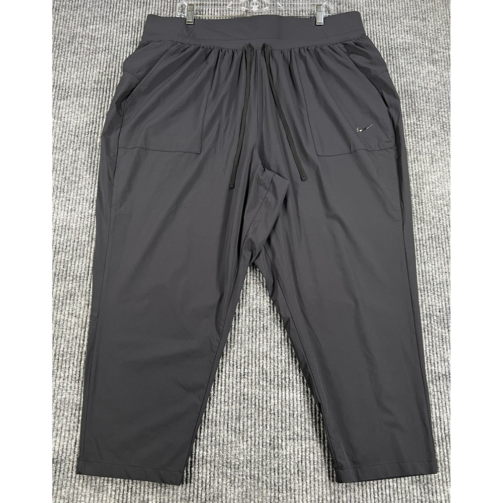 Nike Dri Fit Jogger Pants Womens 1X Black High Waist Lightweight Running Active